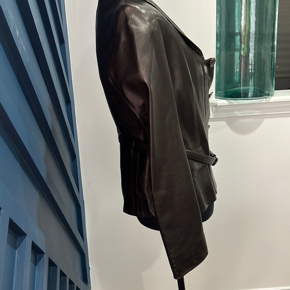 Prada Single-Breasted Leather Jacket - image 2